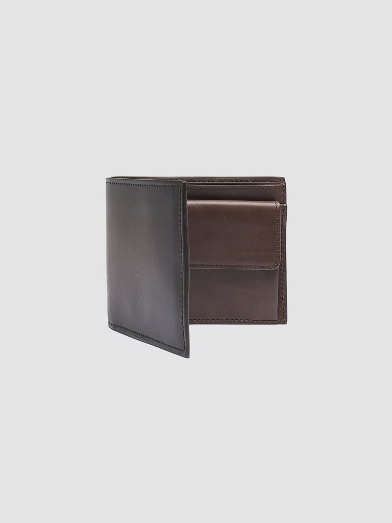 BOUDIN 02 - Portafoglio Bifold in Pelle Marrone