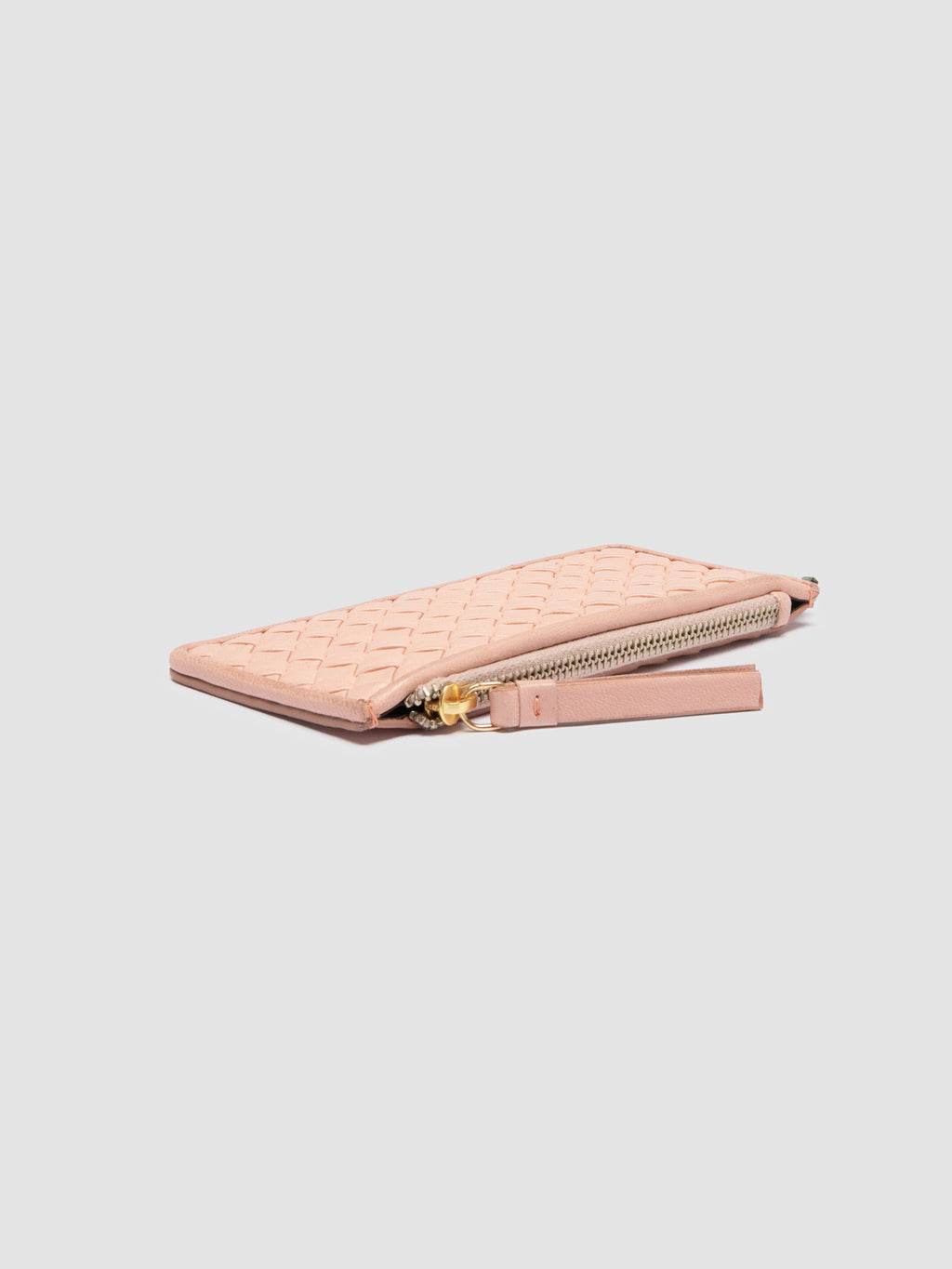 JULIET 103 - Portacarte in Pelle Intrecciata Rosa