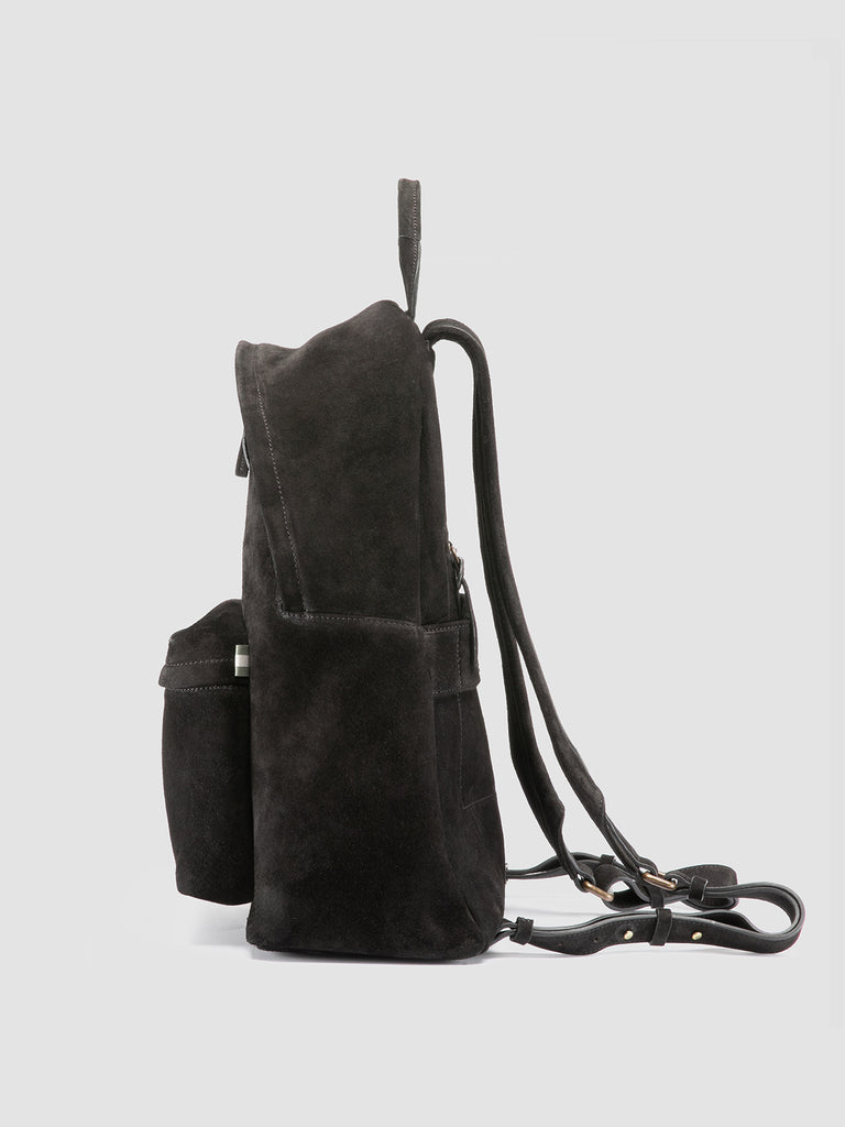 OC PACK 001 - Zaino in Pelle Scamosciata Nera
