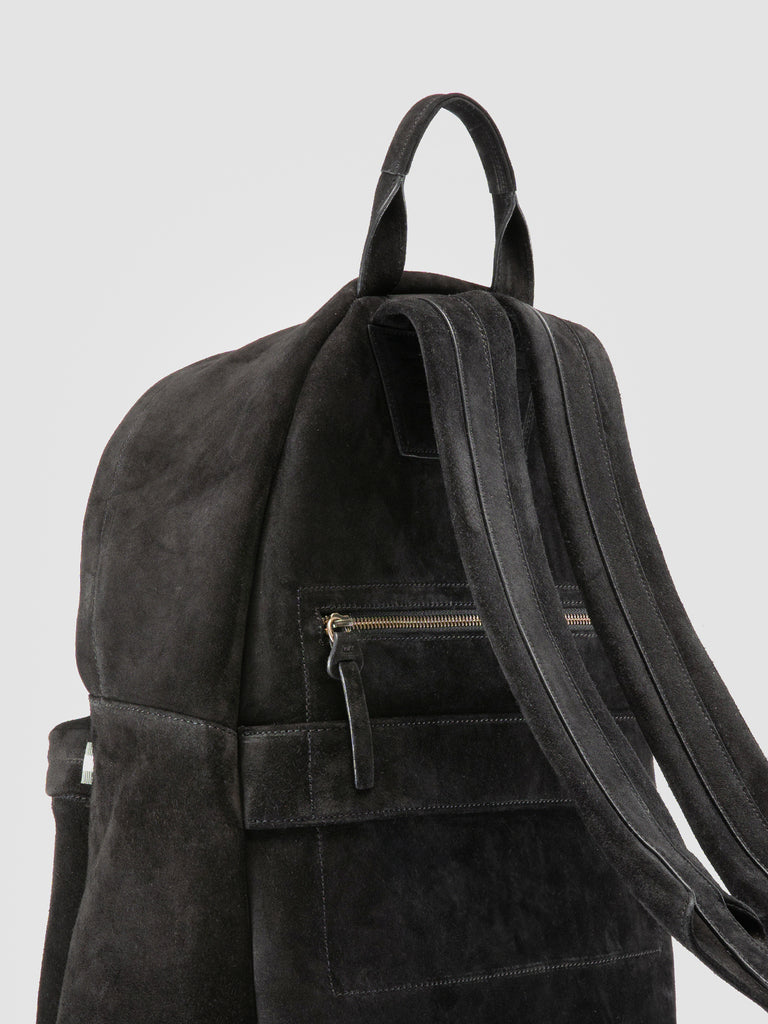 OC PACK 001 - Zaino in Pelle Scamosciata Nera
