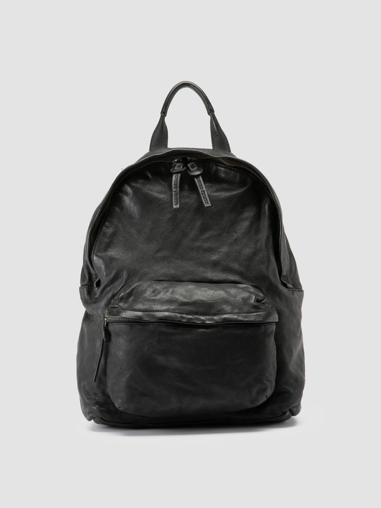 OC PACK 005 - Black Leather Backpack