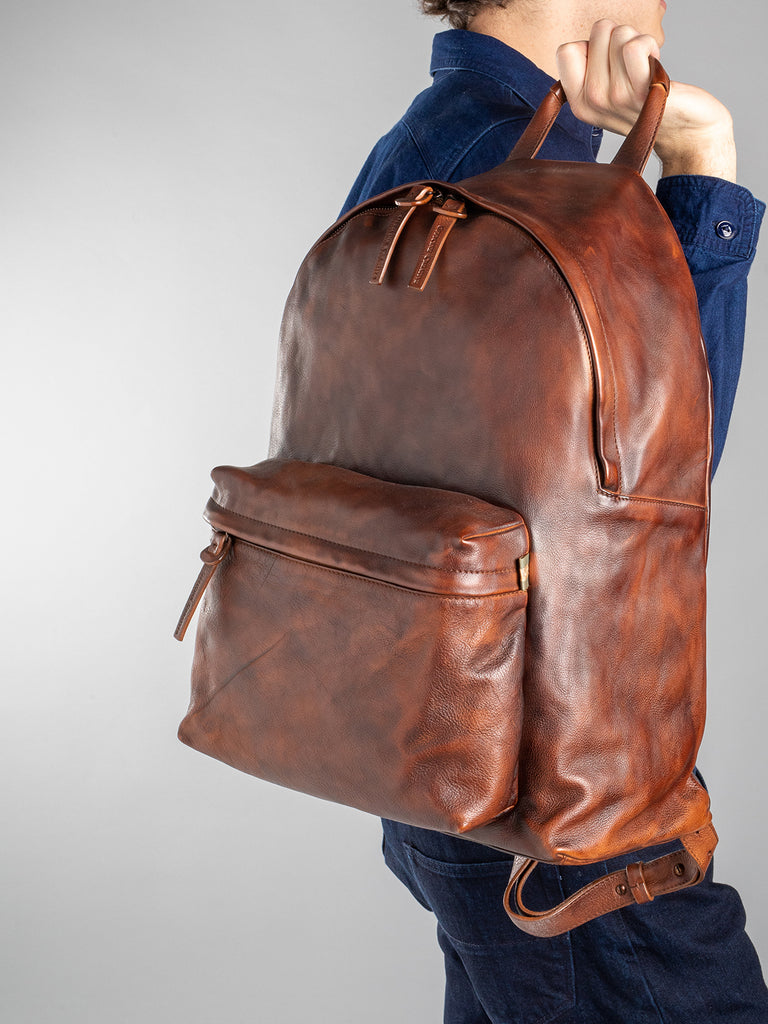 OC PACK - Black Leather Backpack  Officine Creative - 6