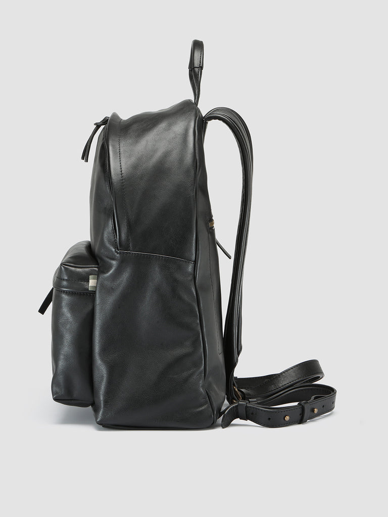 OC PACK - Black Leather Backpack Men Officine Creative - 5