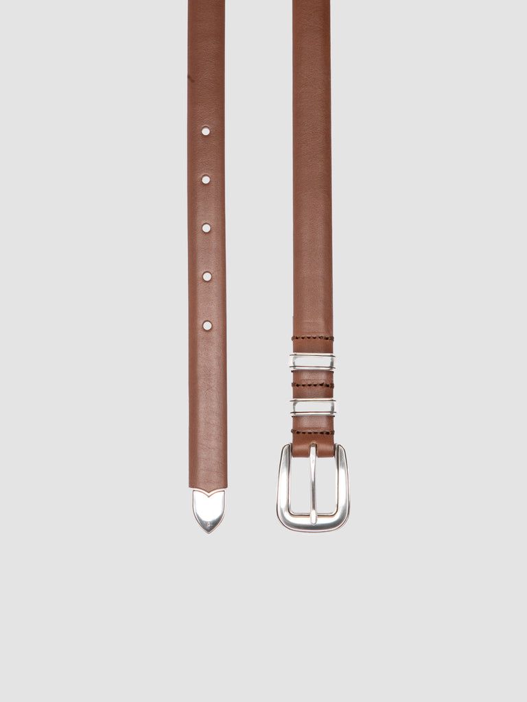 OC STRIP 091 - Cintura in Pelle Marrone