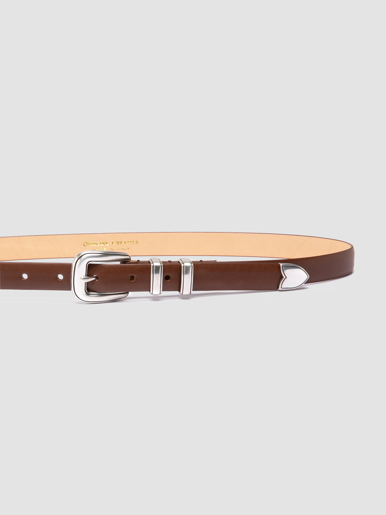 OC STRIP 091 - Cintura in Pelle Marrone