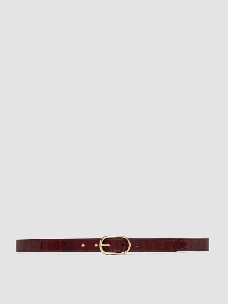 OC STRIP 099 - Cintura in Pelle Bordeaux