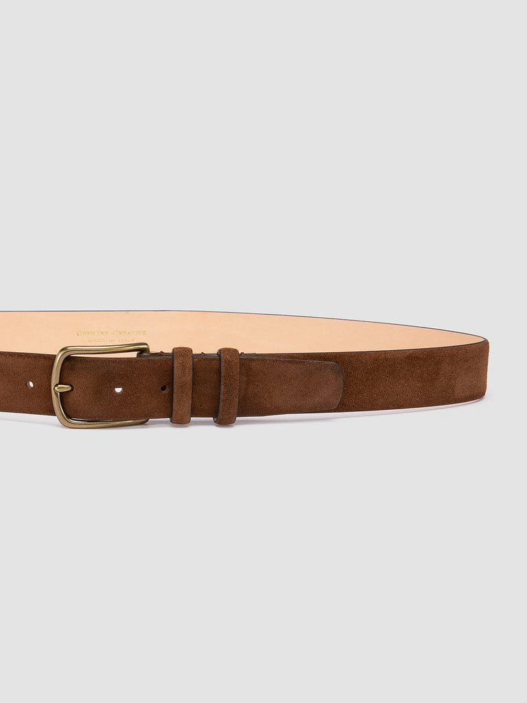 OC STRIP 33 - Cintura in Pelle Scamosciata Marrone