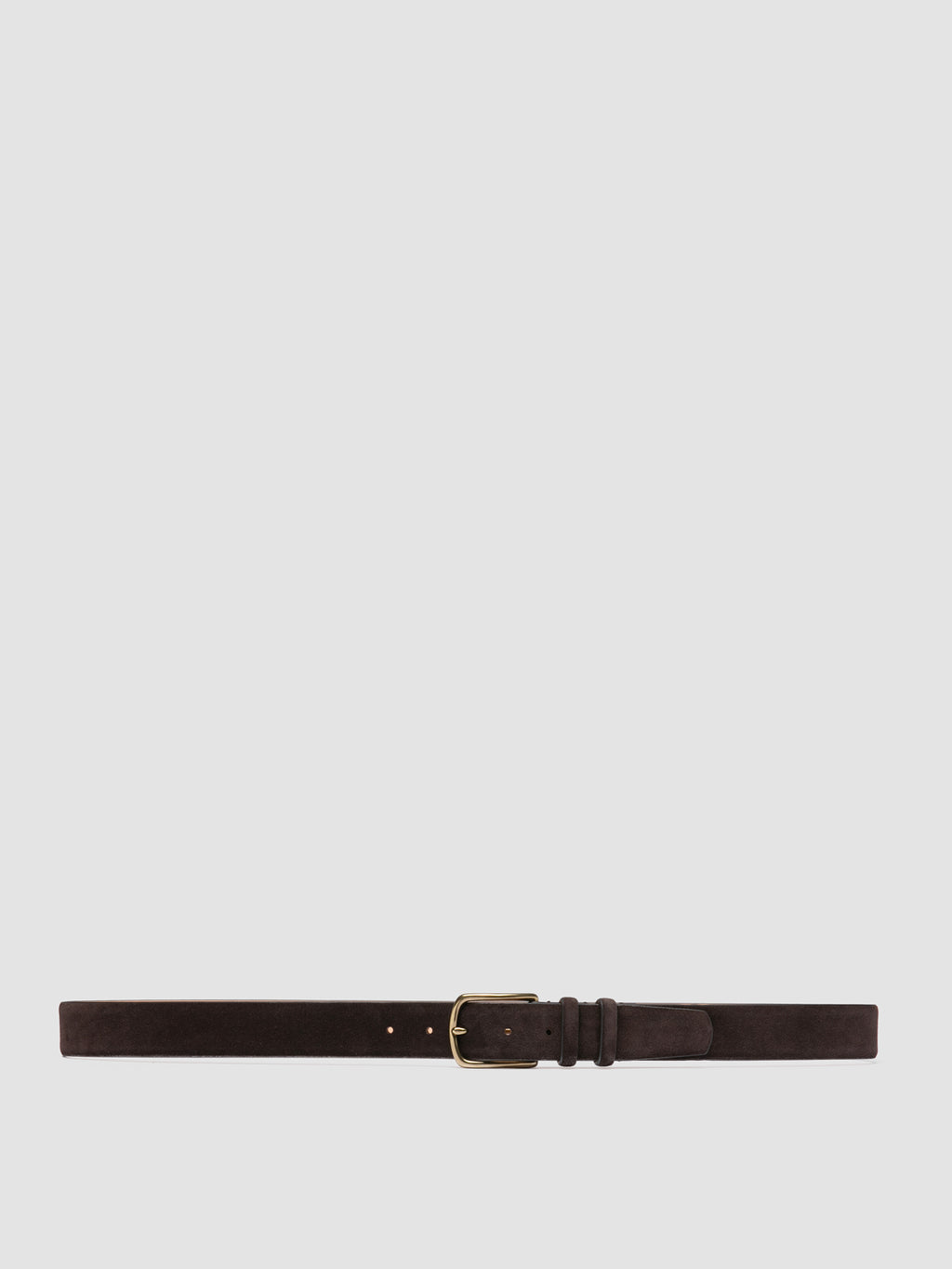OC STRIP 33 - Cintura in Pelle Scamosciata Marrone