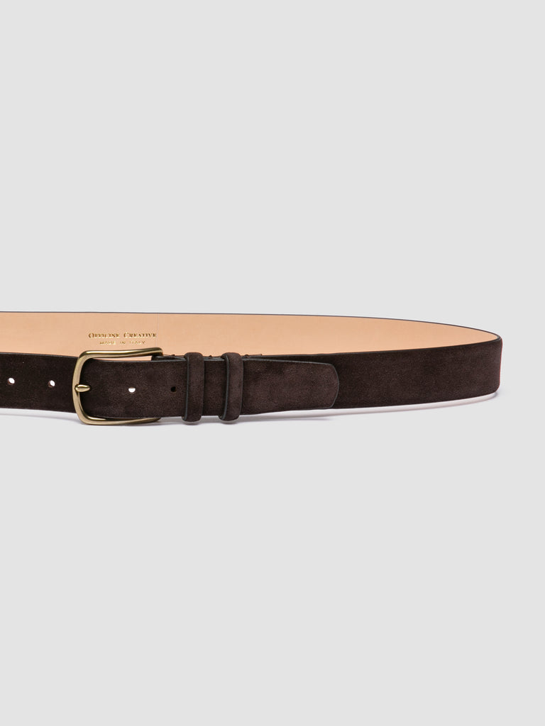 OC STRIP 33 - Cintura in Pelle Scamosciata Marrone