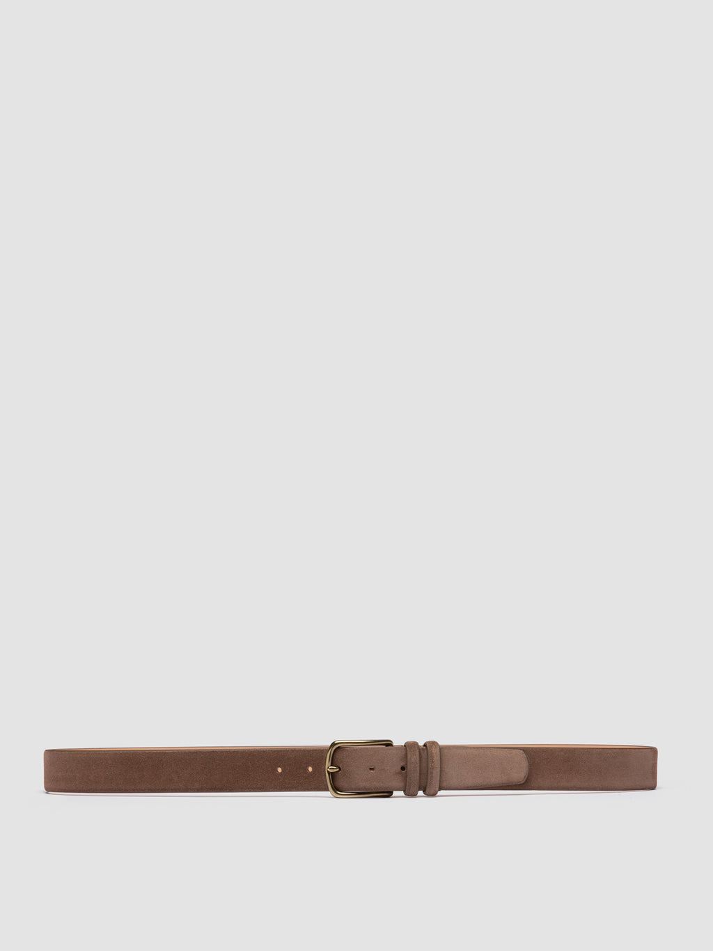 OC STRIP 33 - Cintura in Pelle Scamosciata Color Tortora - image 1,side view
