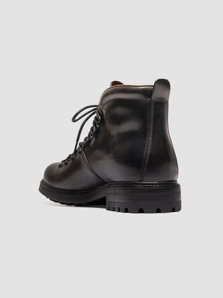 3164 07 - Stivali Stringati in Pelle Grigia