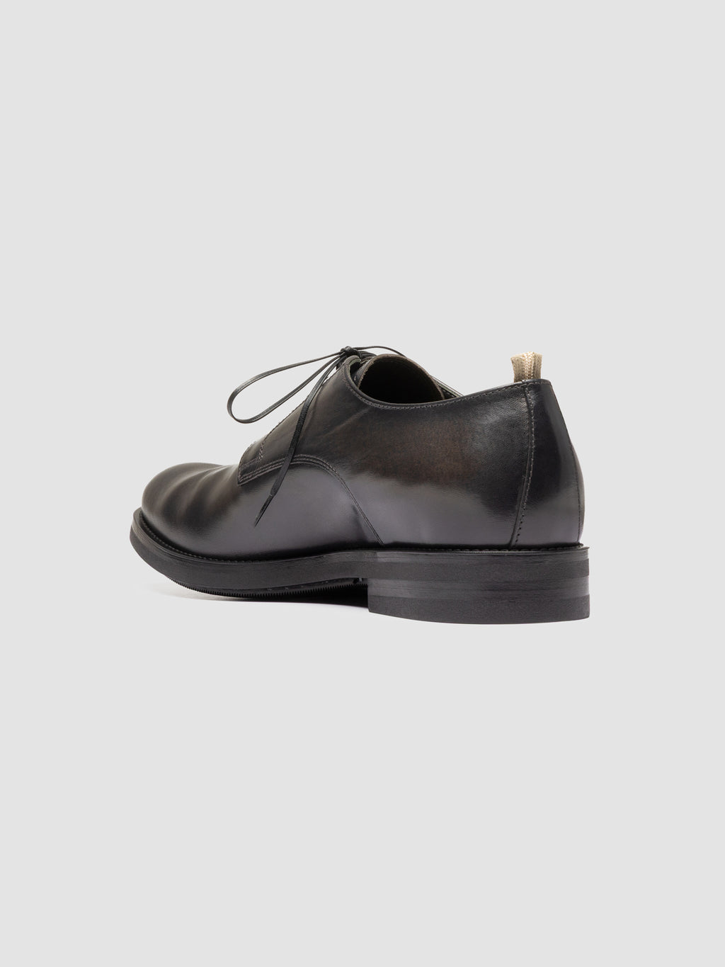 ACADEMIA 001 - Scarpe Derby in Pelle Grigia - image 4,side view
