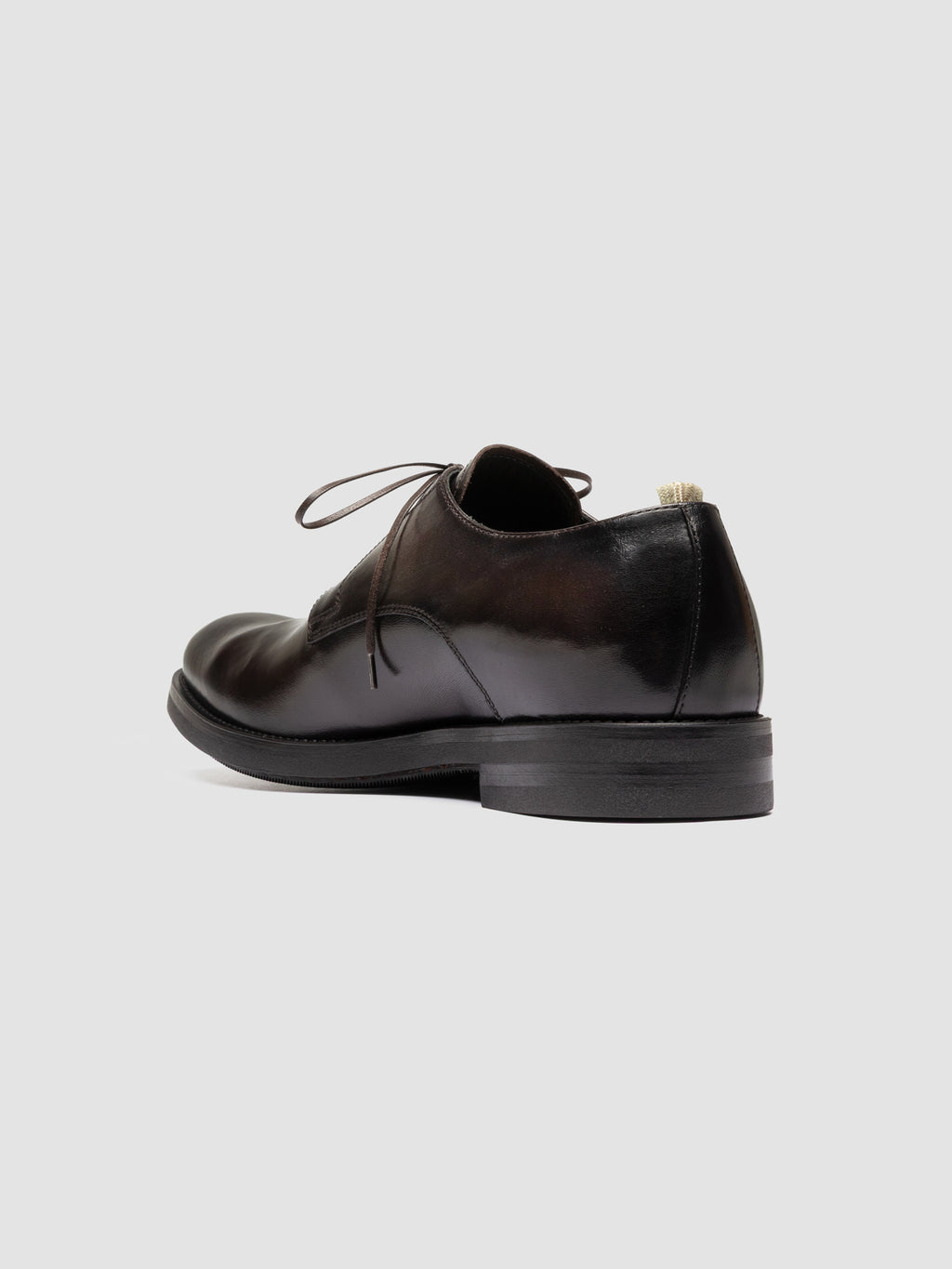 ACADEMIA 001 - Scarpe Derby in Pelle Marrone - image 4,side view
