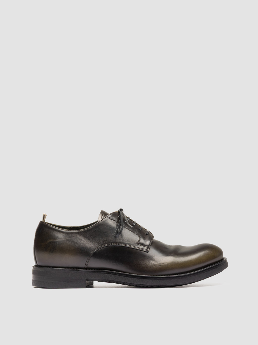 ACADEMIA 001 - Scarpe Derby in Pelle Nera - image 1,side view