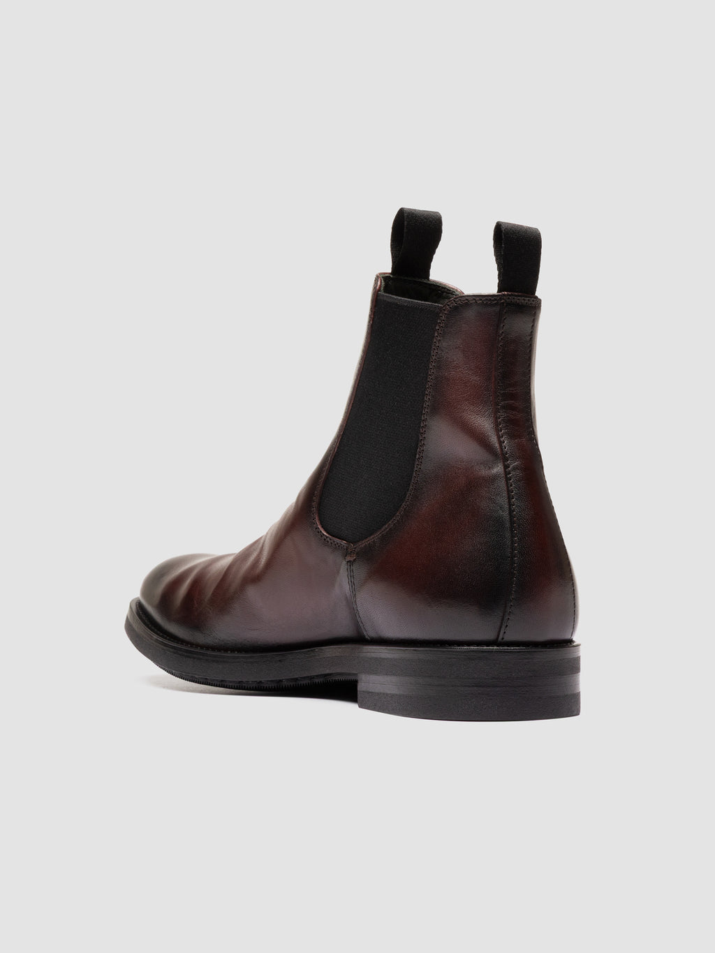 ACADEMIA 002 - Stivaletti Chelsea in Pelle Bordeaux - image 4,side view