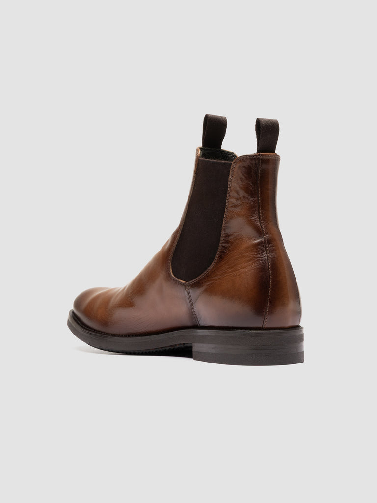 ACADEMIA 002 - Taupe Leather Chelsea Boots