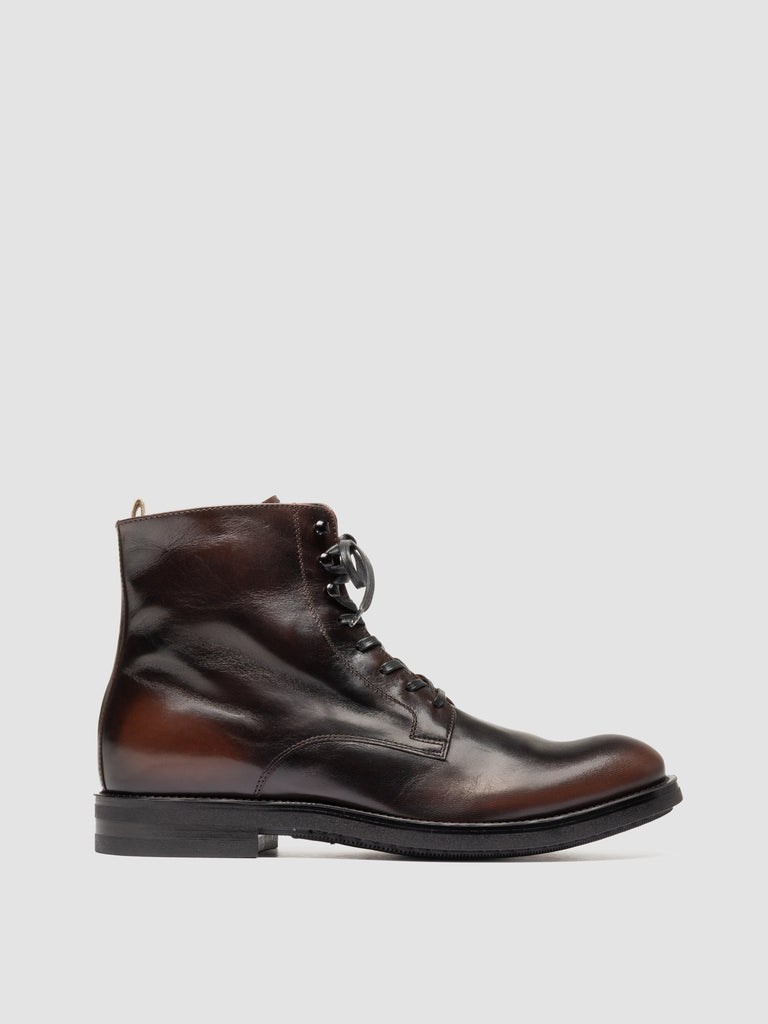ACADEMIA 003 - Brown Leather Lace Up Boots