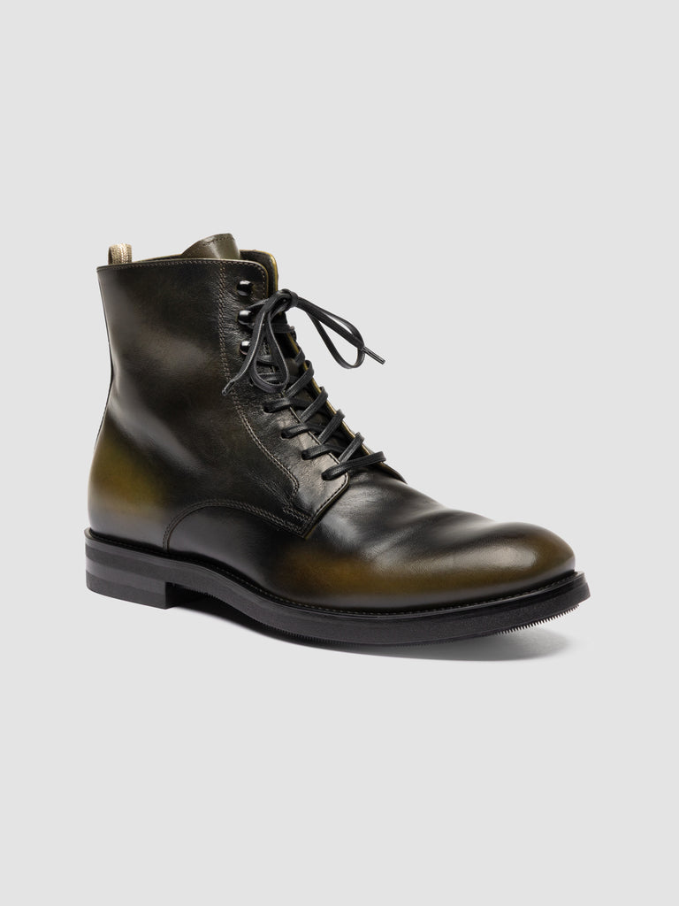 ACADEMIA 003 - Black Leather Lace Up Boots