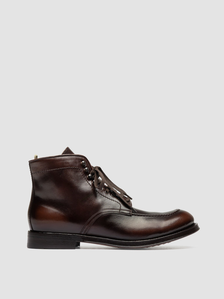 ADMIRAL 014 - Brown Leather Lace Up Boots