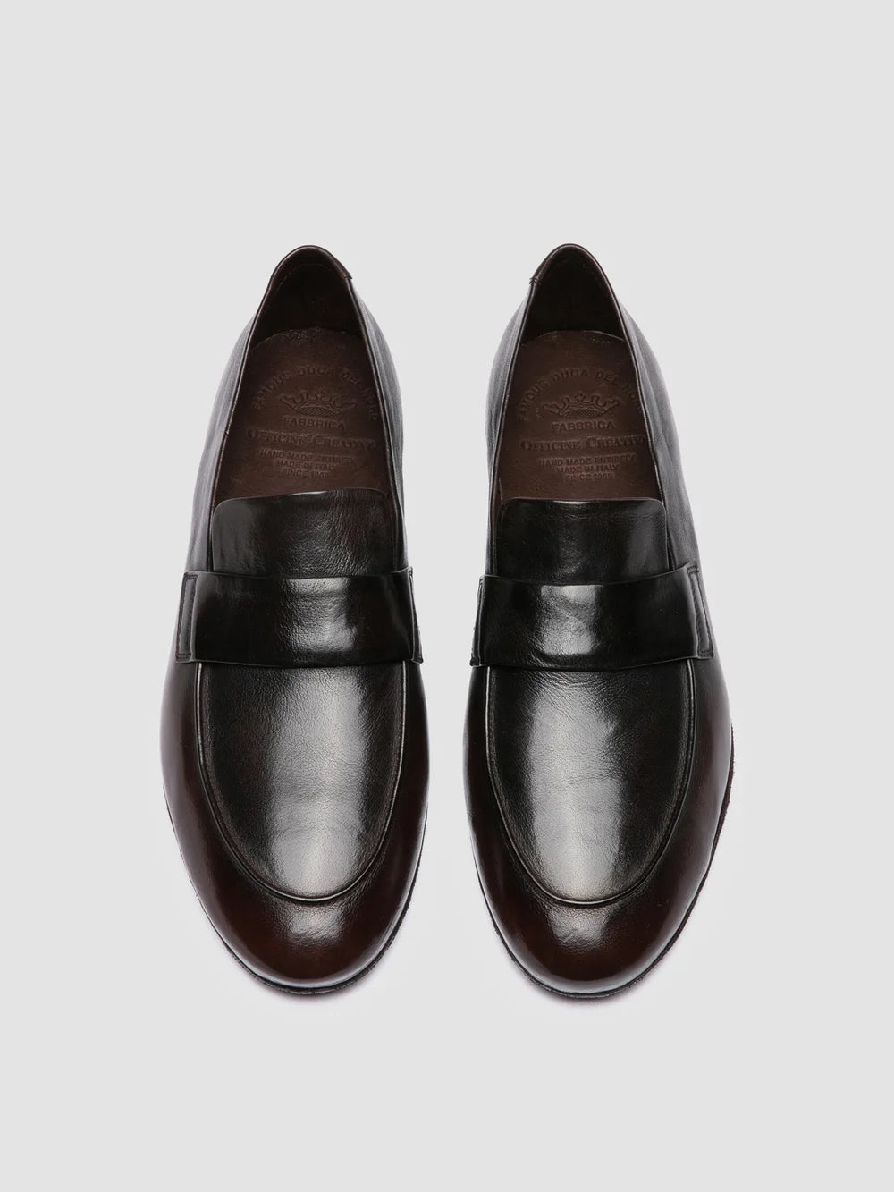 AIRTO DD 001 - Brown Leather Penny Loafers - image 2,side view
