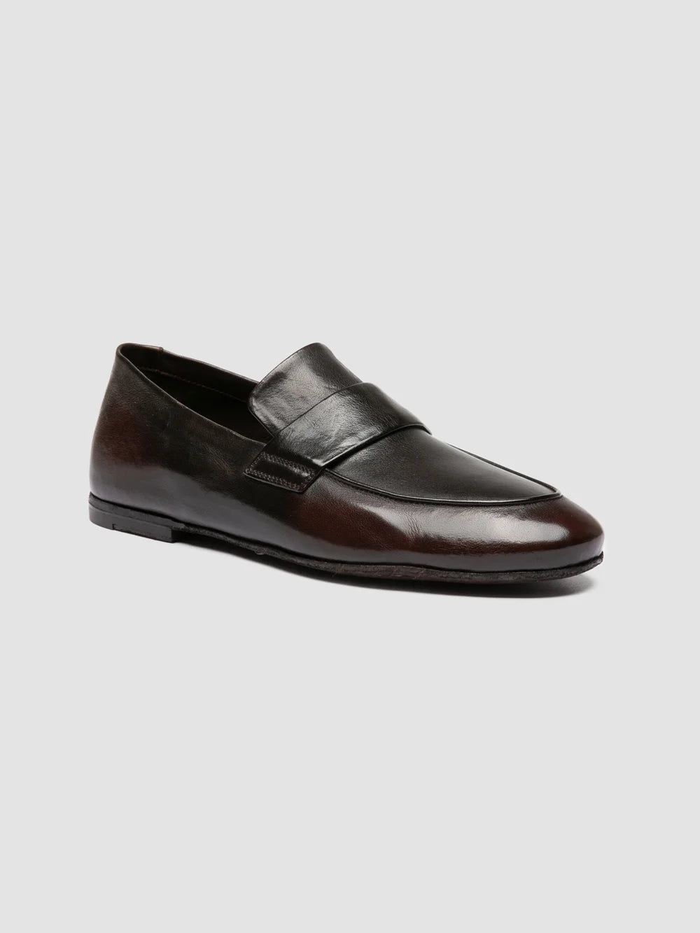 AIRTO DD 001 - Brown Leather Penny Loafers - image 3,side view