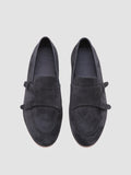 AIRTO 010 - Blue Suede Monk Loafers - thumb image 2,side view