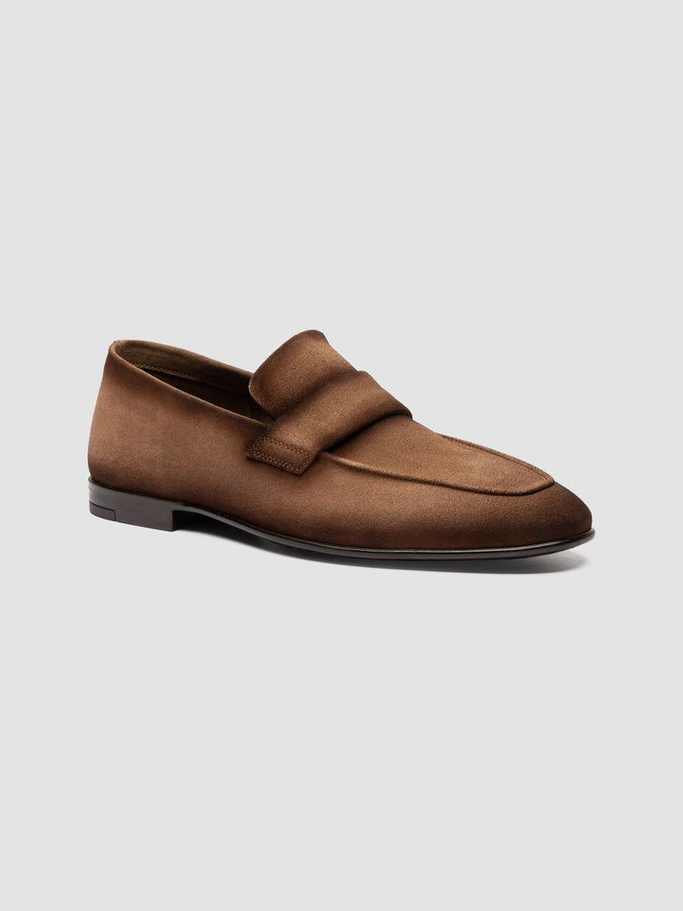 AIRTO RUBBER 001 - Brown Leather Penny Loafers