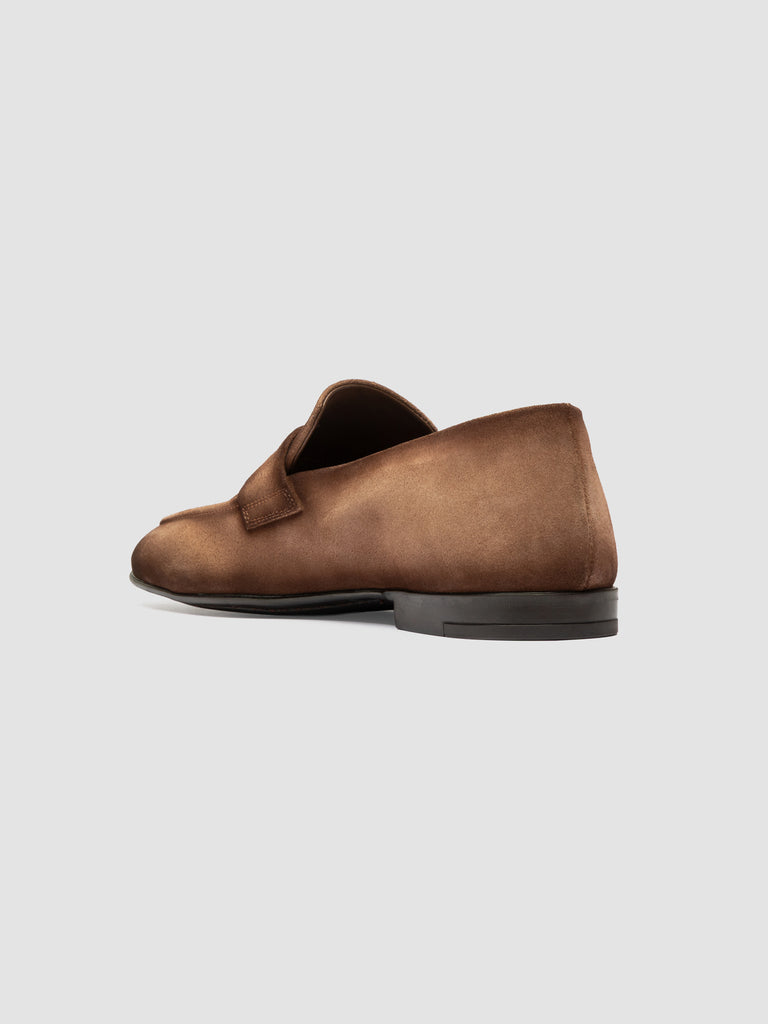AIRTO RUBBER 001 - Brown Leather Penny Loafers