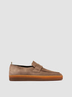 AMBRIE 001 - Mocassini Penny in Pelle Scamosciata Marrone