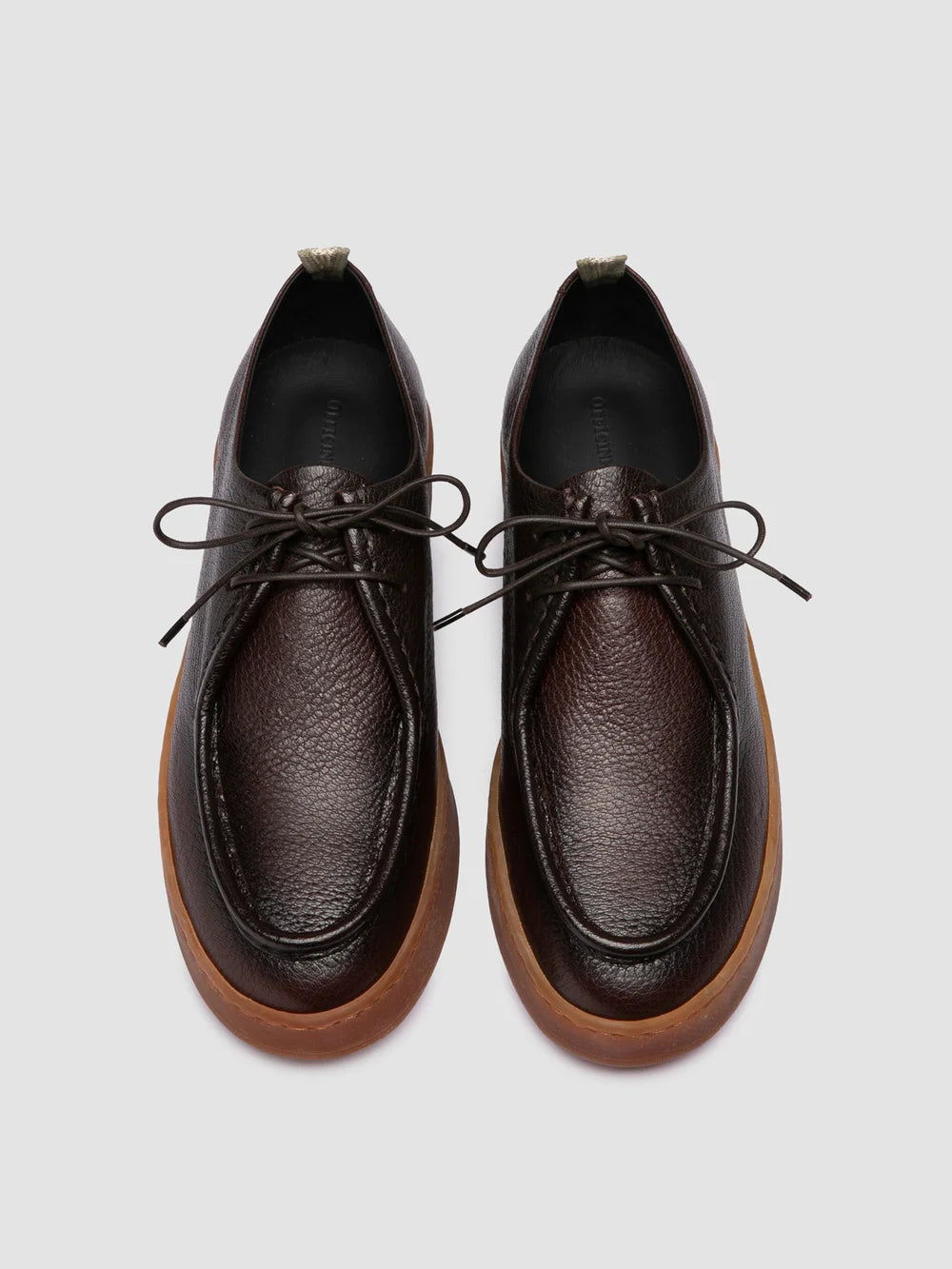 AMBRIE 003 - Scarpe Derby in Pelle Marrone - image 2,side view