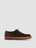 AMBRIE 003 - Scarpe Derby in Pelle Scamosciata Marrone - thumb image 1,side view