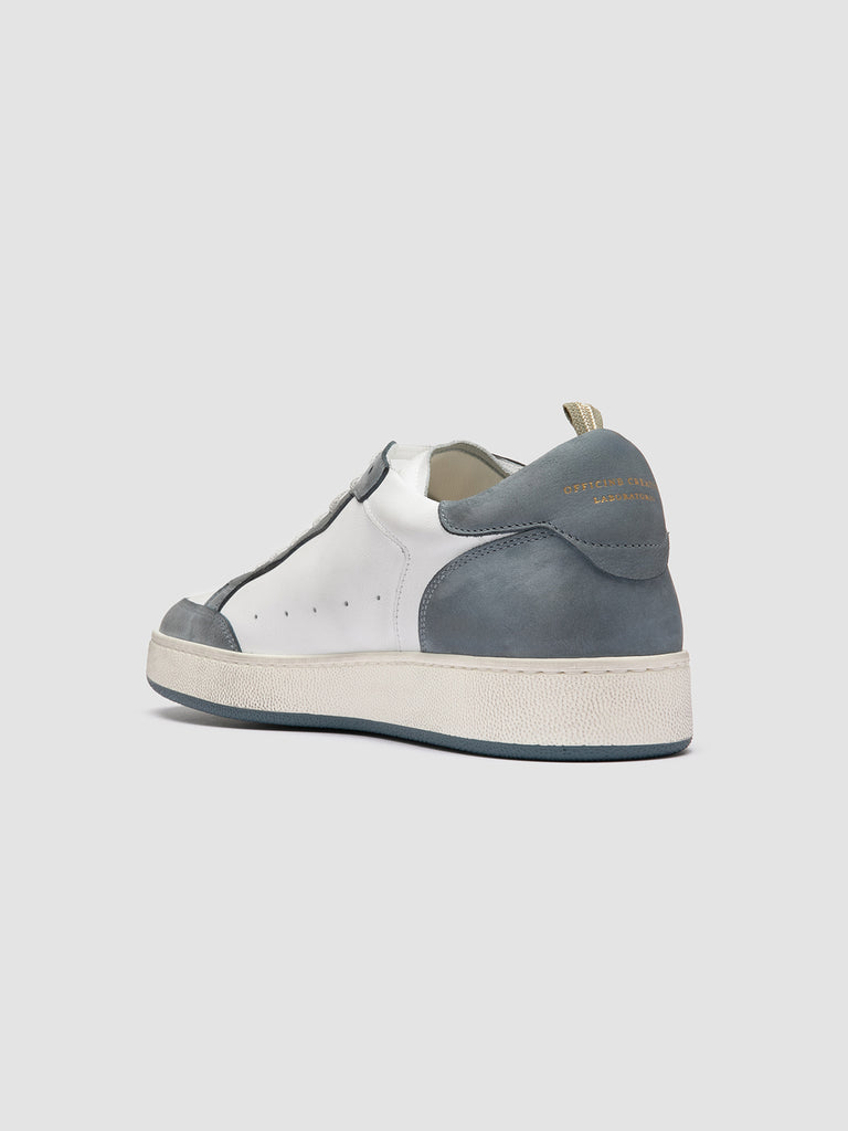 THE ANSWER 001 - Sneaker Basse in Camoscio e Pelle Bianca