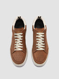 THE ANSWER 002 - Sneaker Basse in Camoscio e Pelle Marrone