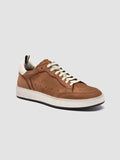 THE ANSWER 002 - Sneaker Basse in Camoscio e Pelle Marrone