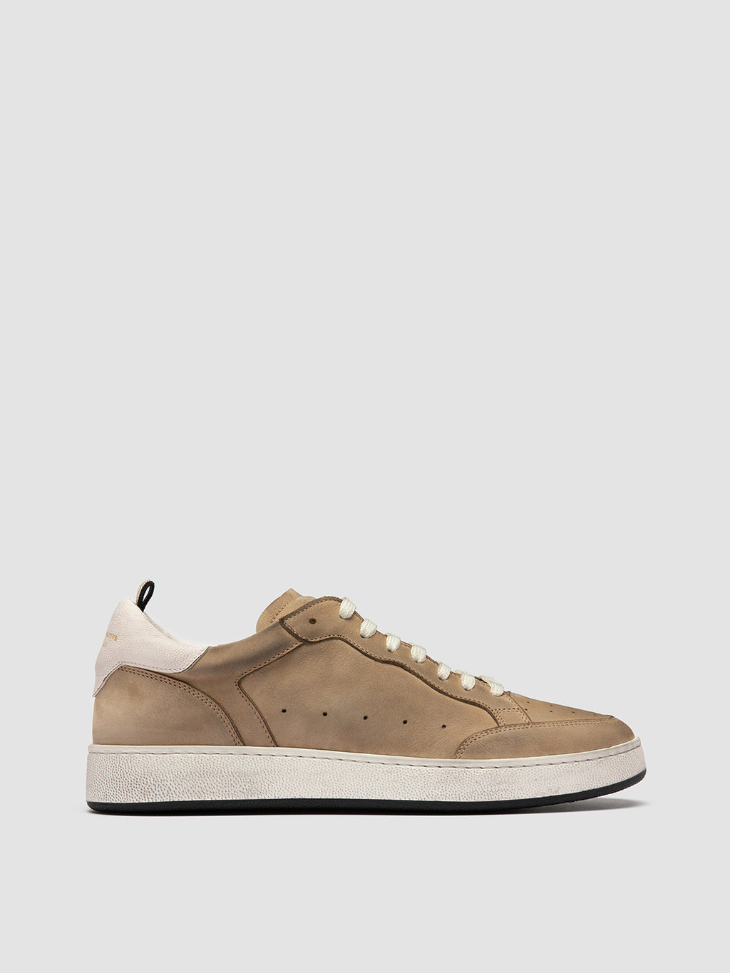 THE ANSWER 002 - Sneaker Basse in Camoscio e Pelle Beige