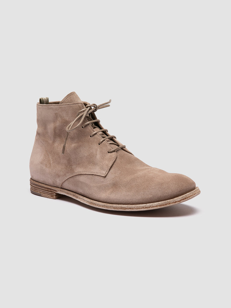 ARCHIVE 513 - Stivali Stringati in Pelle Scamosciata Beige