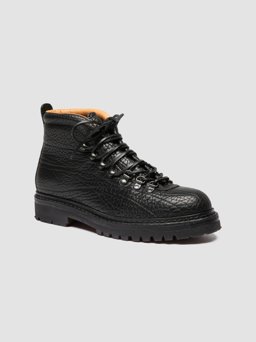ARTIK FLEXI 002 - Black Leather Lace Up Boots - image 3,side view
