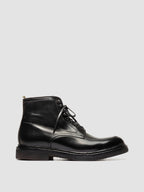 ASTON CREPE 004 - Stivali Stringati in Pelle Nera