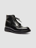 ASTON CREPE 004 - Stivali Stringati in Pelle Nera - thumb image 3,side view