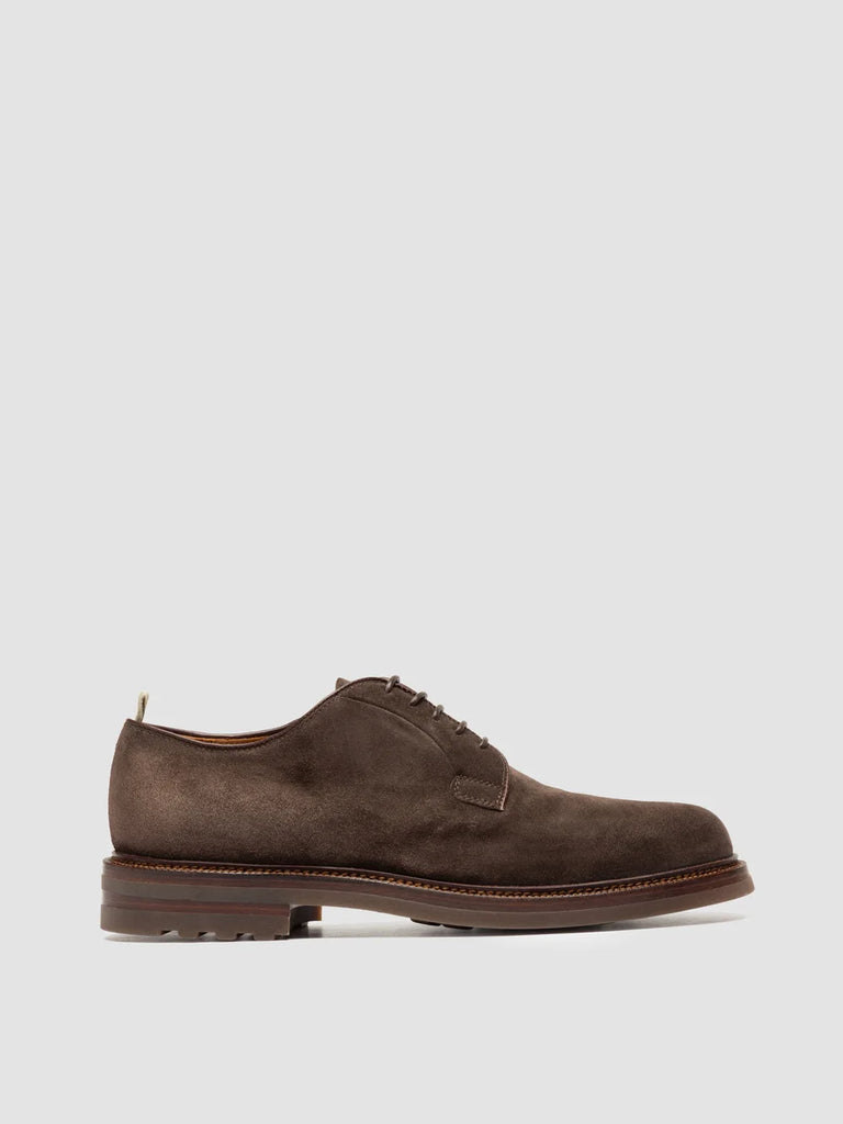 ASTON FLEXI 001 - Scarpe Derby in Pelle Scamosciata Marrone