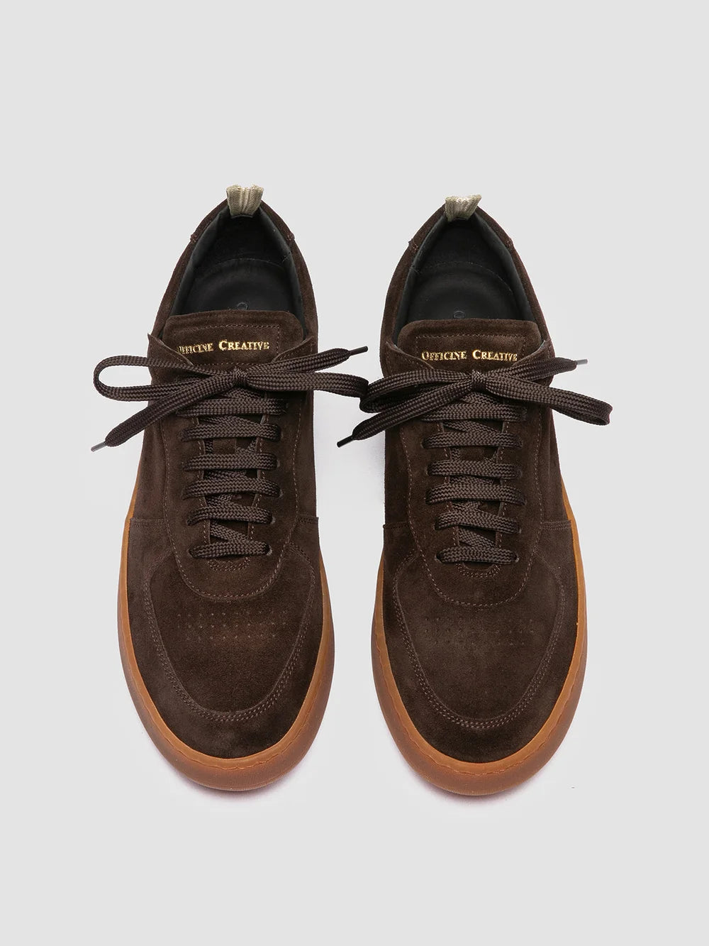 ASSET 001 - Sneakers in Pelle Scamosciata Marrone - image 2,side view