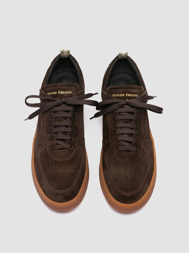 ASSET 001: Mens Brown Suede Low Top Sneakers Officine Creative - 2
