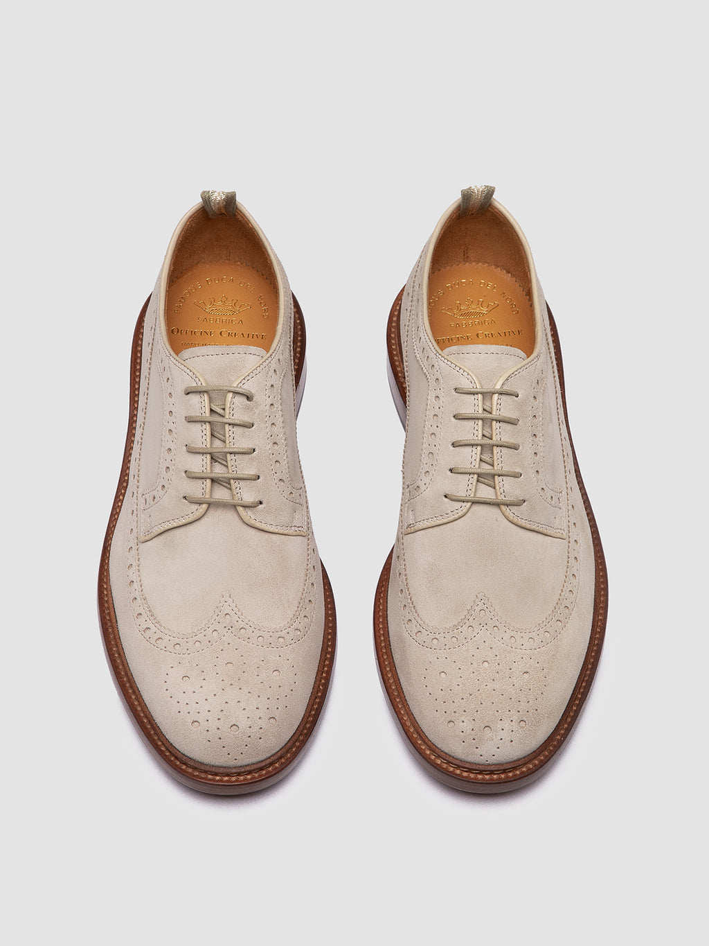 ASTON 003 - Derby in Pelle Scamosciata Beige