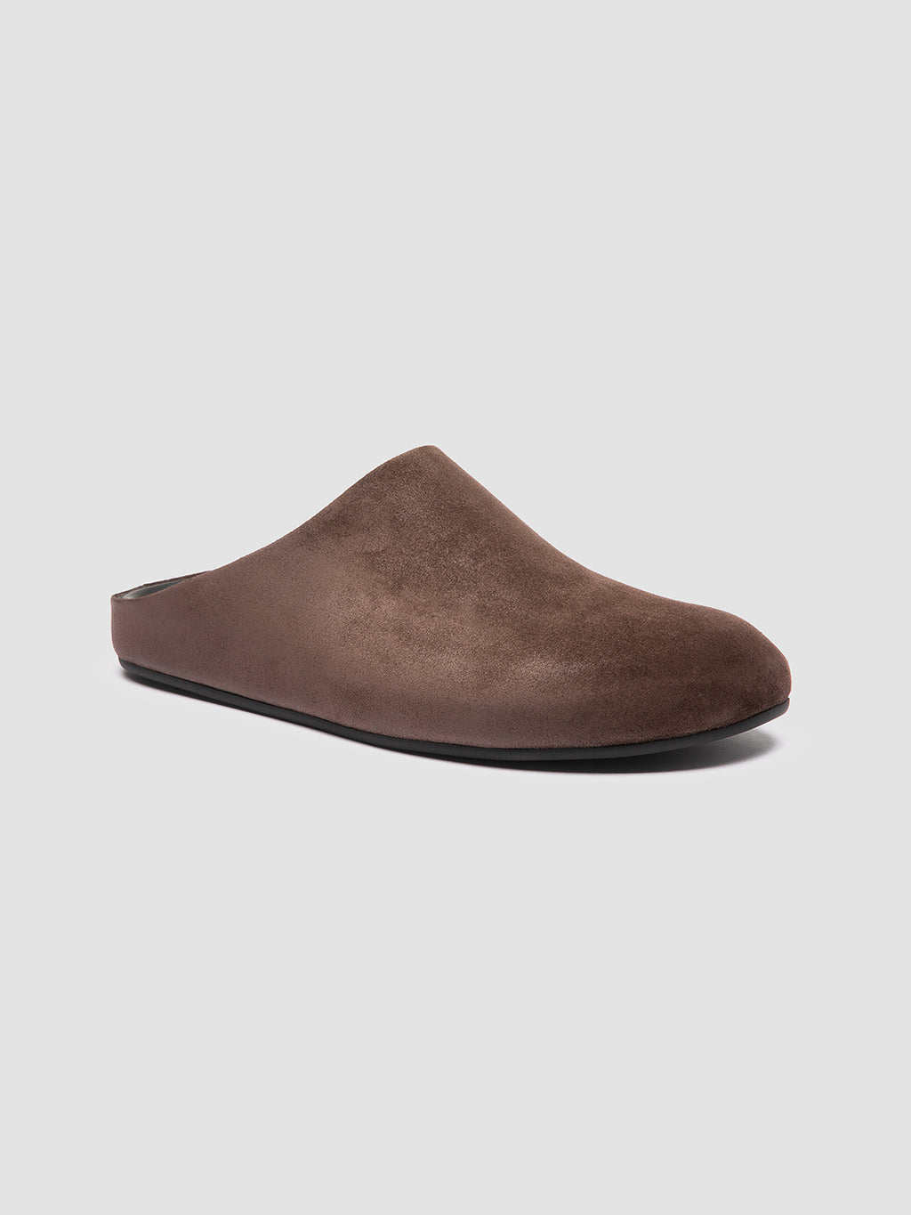 BABOUCHE 001 - Sabot in Pelle Scamosciata Marrone