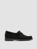 BALFRON FLEXI - 003 Scarpe da Barca in Pelle Scamosciata Nera - thumb image 1,side view