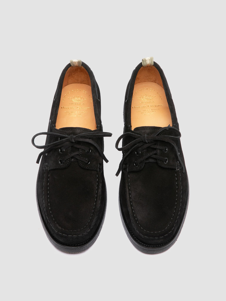 BALFRON FLEXI - 003 Scarpe da Barca in Pelle Scamosciata Nera