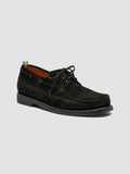 BALFRON FLEXI - 003 Scarpe da Barca in Pelle Scamosciata Nera - thumb image 3,side view