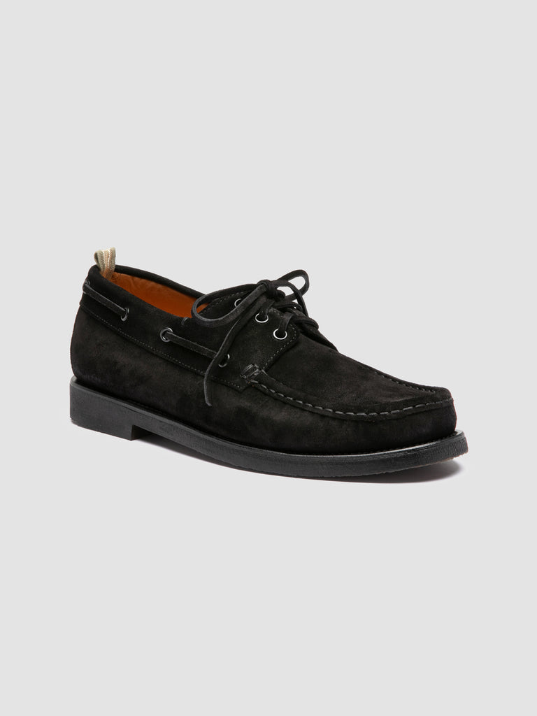 BALFRON FLEXI - 003 Scarpe da Barca in Pelle Scamosciata Nera