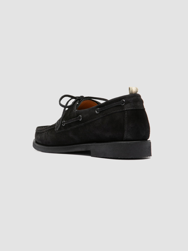 BALFRON FLEXI - 003 Scarpe da Barca in Pelle Scamosciata Nera