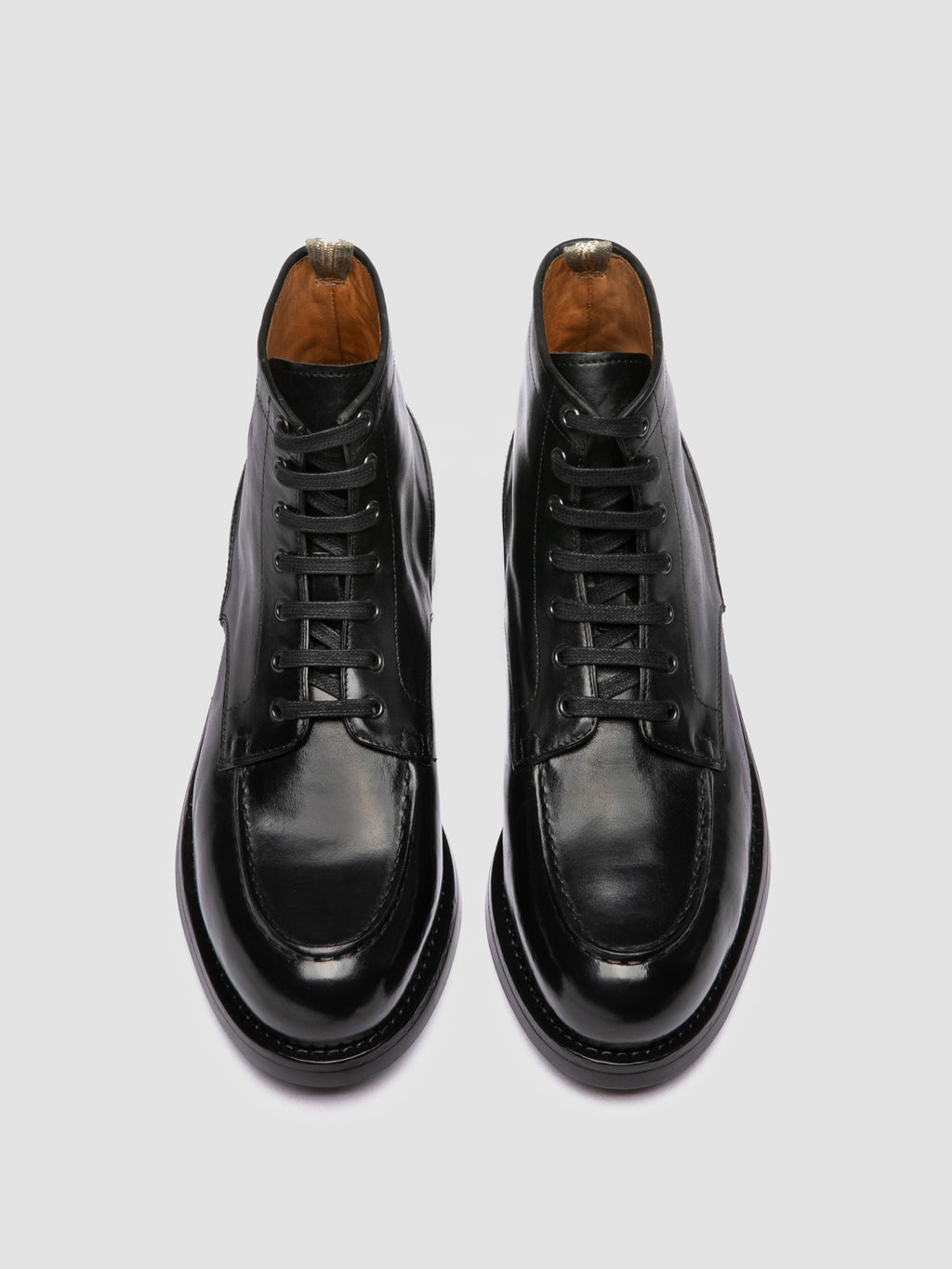 BALATA FLEXI 002 - Black Leather Lace Up Boots - image 2,side view